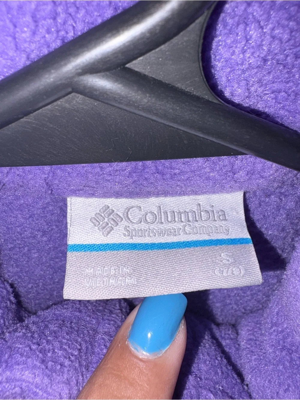 Columbia Purple Fleece Jacket with Logo Tag